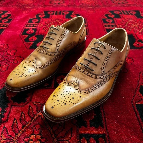 Nordstrom Genova Wingtip Oxford Worn 2x NORDSTROM Italian Premier Oxford Shoes Sz. 6.5 E  main image 2